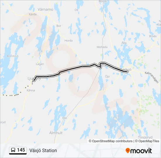 145 Bus Line Map