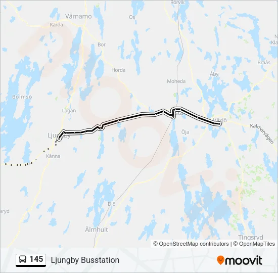 145 Bus Line Map