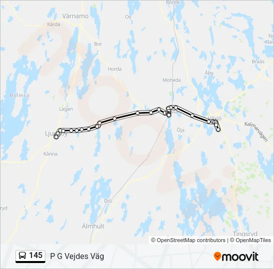 145 Bus Line Map