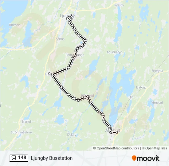 148 Bus Line Map