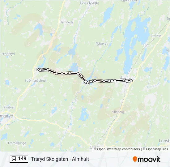 149 Bus Line Map