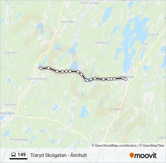 149 Bus Line Map