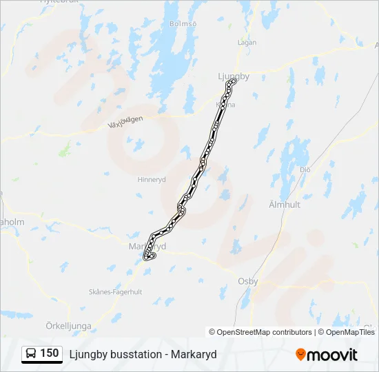 150 Bus Line Map
