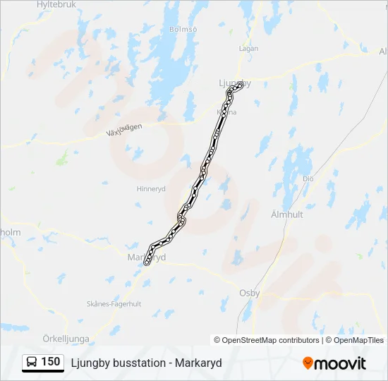 150 Bus Line Map