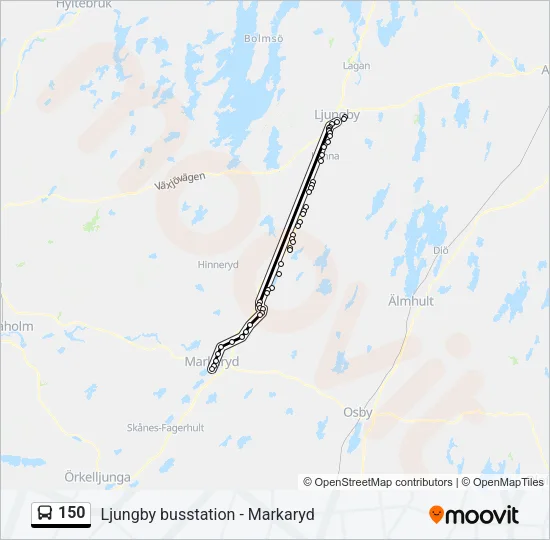150 Bus Line Map
