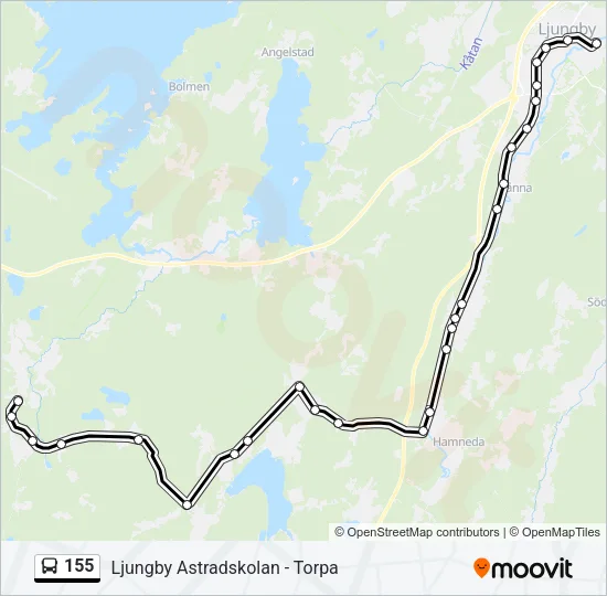 155 Bus Line Map