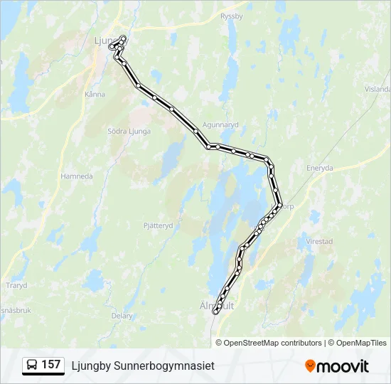 157 Bus Line Map