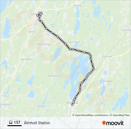 157 Bus Line Map