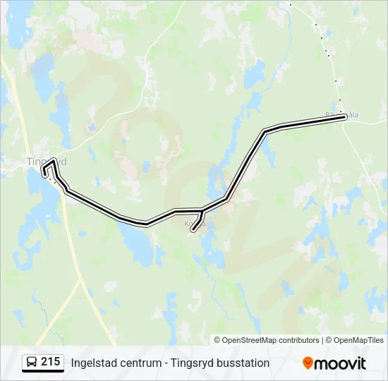 215 Bus Line Map