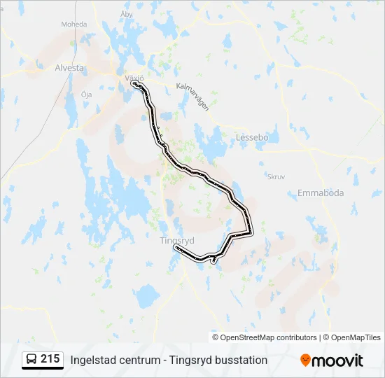215 Bus Line Map