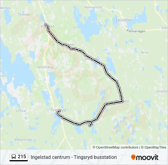 215 Bus Line Map