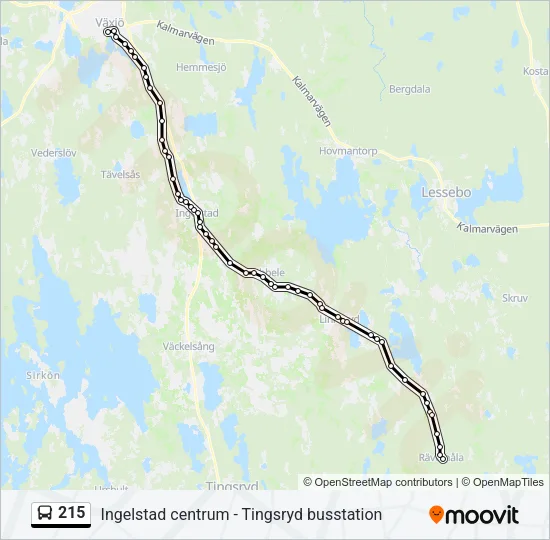 215 Bus Line Map