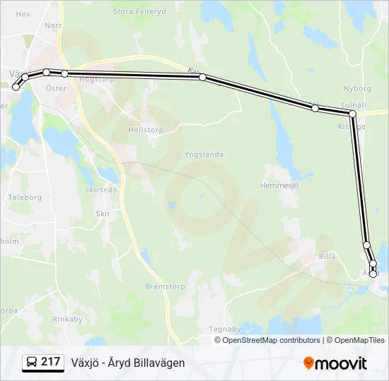 217 Bus Line Map
