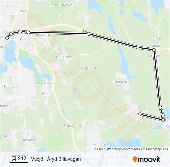 217 Bus Line Map