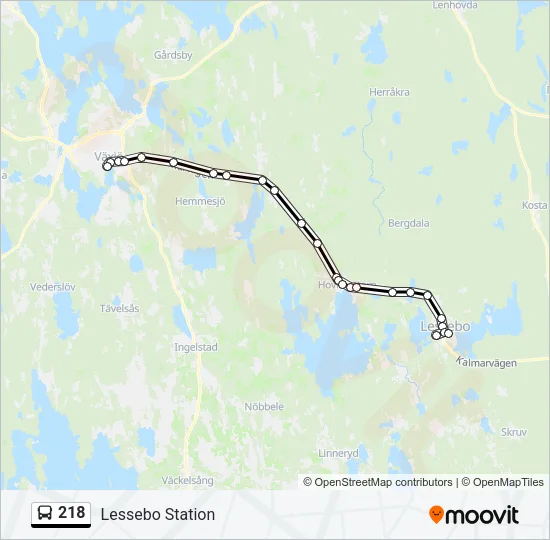 218 Bus Line Map