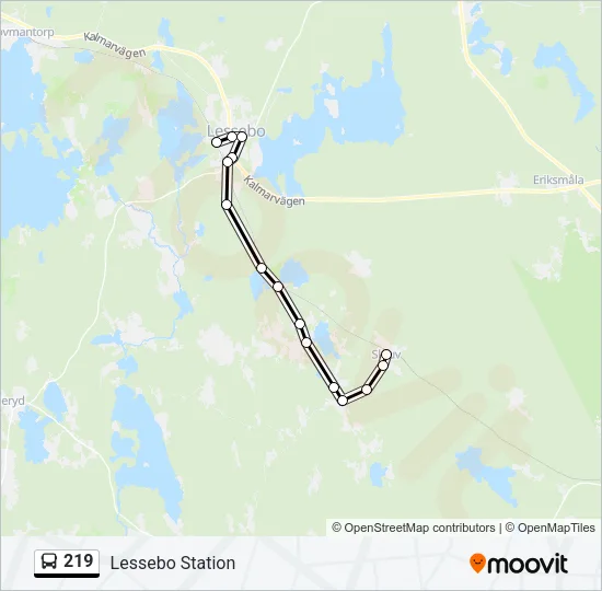 219 Bus Line Map