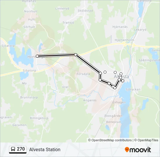 270 Bus Line Map