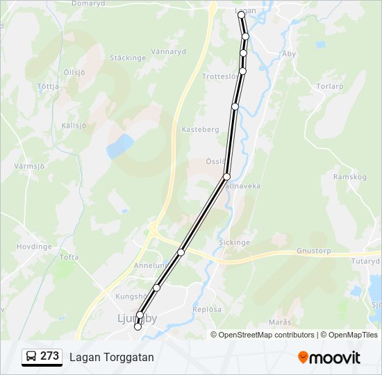 273 bus Line Map