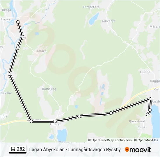 282 Bus Line Map