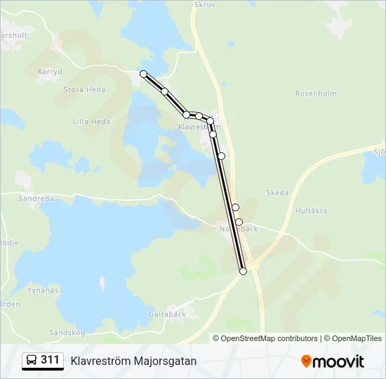 311 Bus Line Map