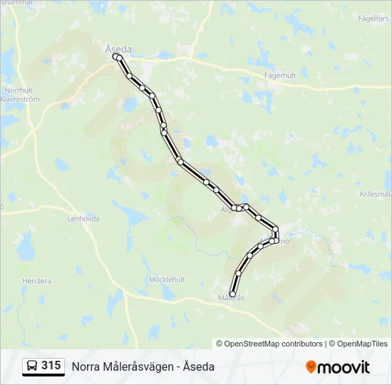315 Bus Line Map