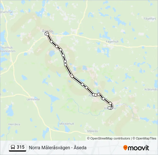 315 Bus Line Map