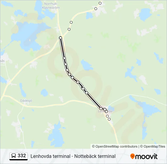 332 Bus Line Map