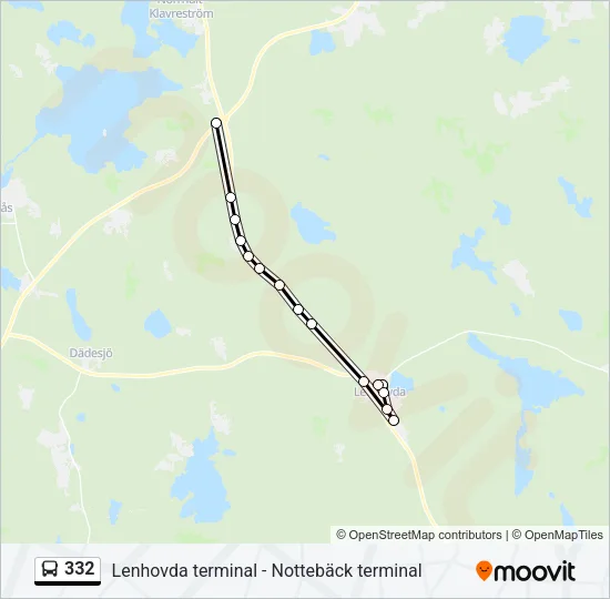332 Bus Line Map