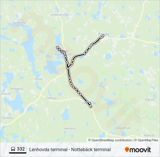 332 Bus Line Map