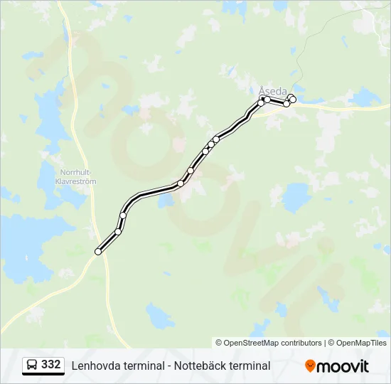 332 Bus Line Map