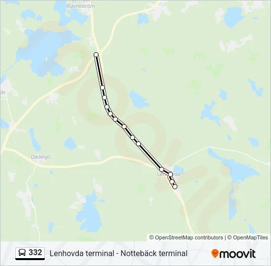 332 Bus Line Map