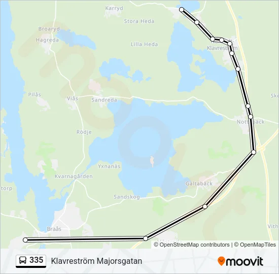 335 Bus Line Map