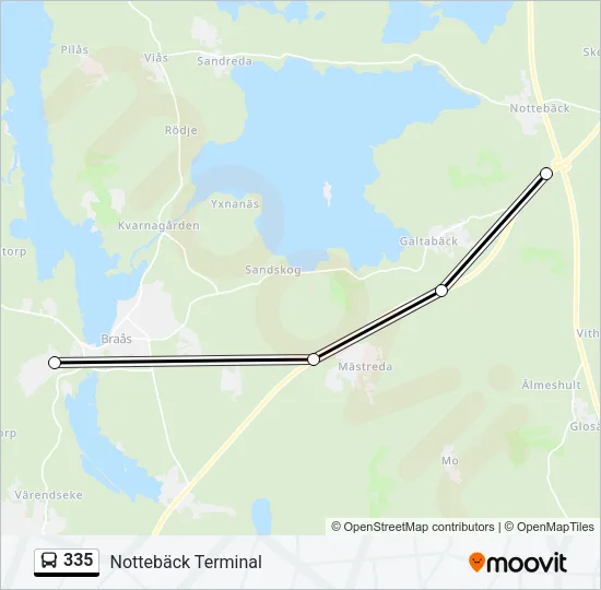 335 Bus Line Map