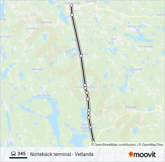 345 Bus Line Map