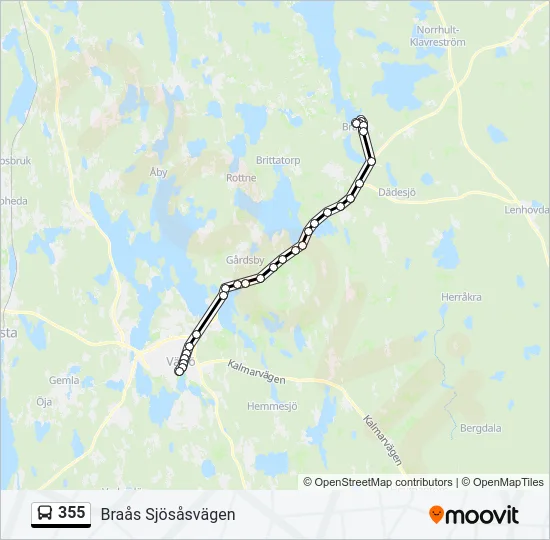 355 Bus Line Map