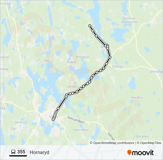 355 Bus Line Map