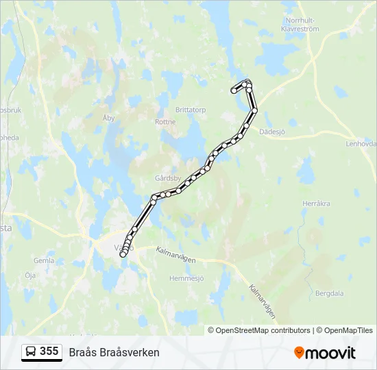 355 Bus Line Map