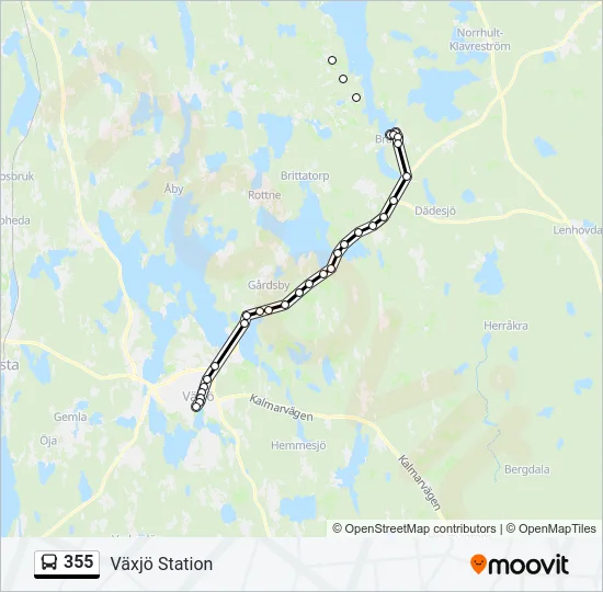 355 Bus Line Map