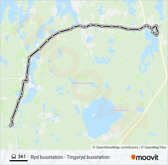 361 Bus Line Map