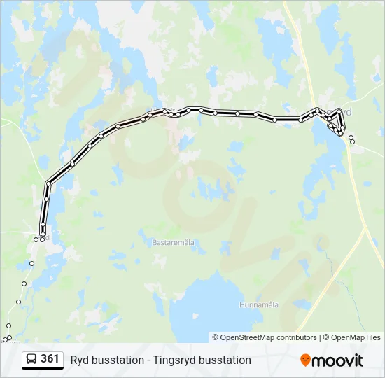 361 Bus Line Map