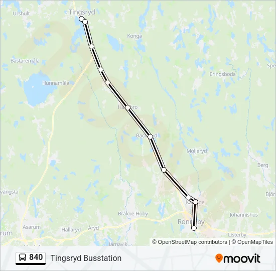 840 Bus Line Map