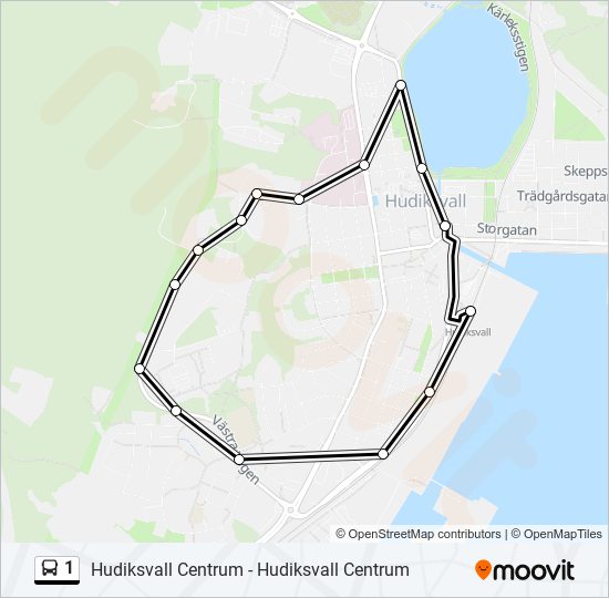 1 bus Line Map