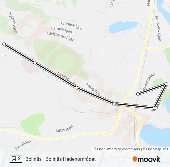 2 Bus Line Map