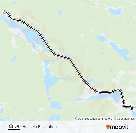 34 Bus Line Map
