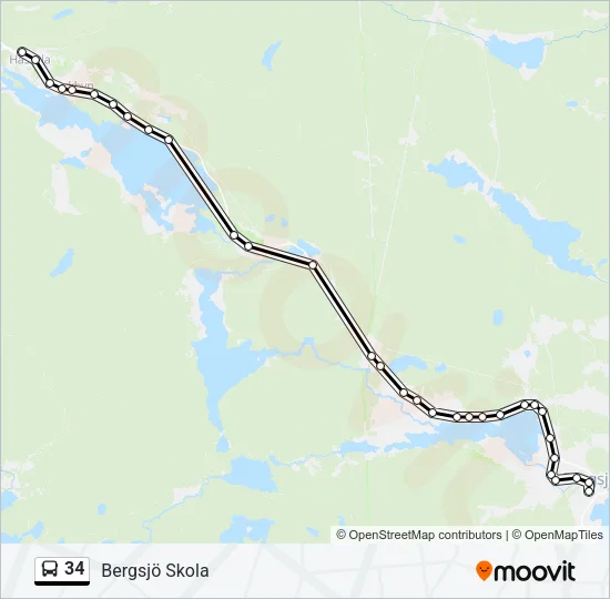 34 Bus Line Map