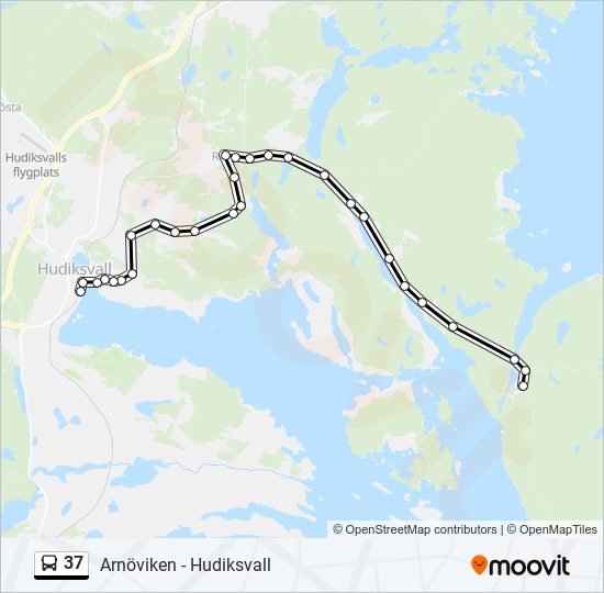 37 bus Line Map