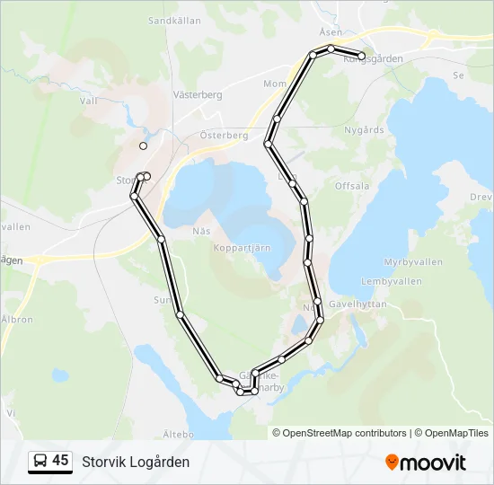 45  Line Map