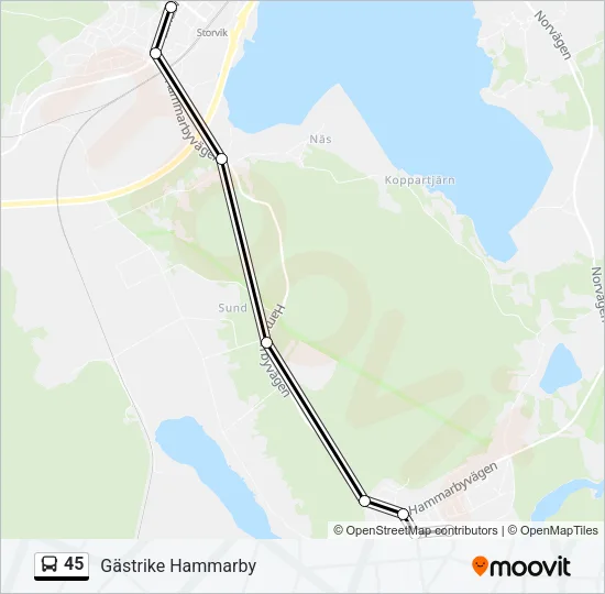 45  Line Map