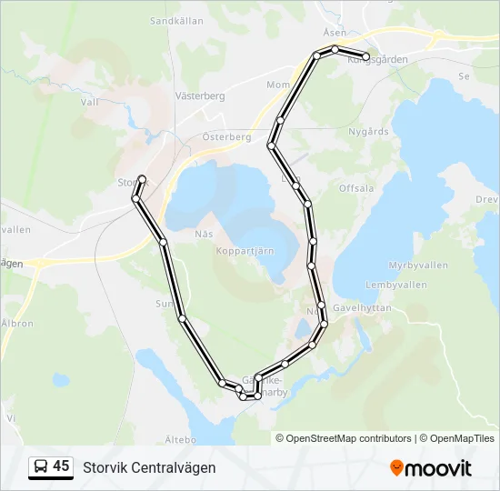 45  Line Map