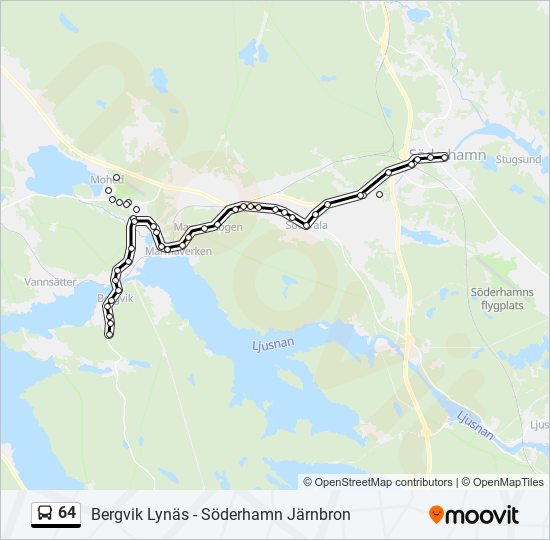 64 bus Line Map